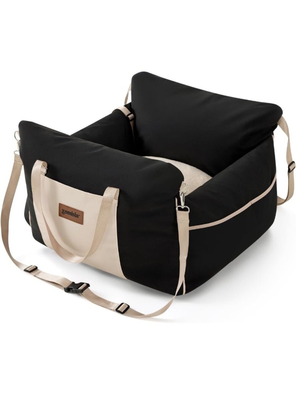Waterproof Dog Car Seat for Small Dogs - Adjustable Booster Seat with Safety